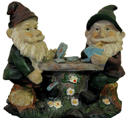 Gnomes playing cards