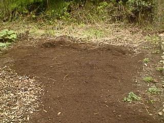 Planting area leveled and smooth