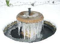 Water Bubbling through Ice